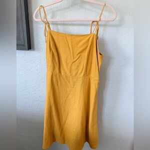 Old Navy Strapless Mustard Dress
